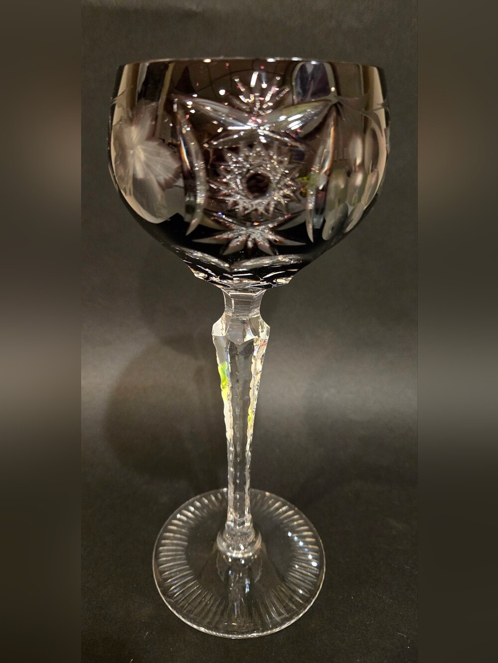 Nachtmann Traube Crystal Cut Goblet - Clear Glass Decorative Wine Glass